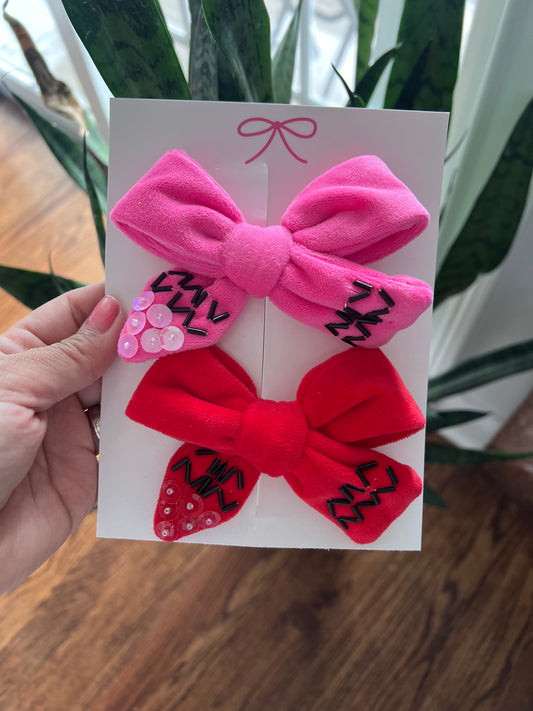 Velvet Crayon Bow