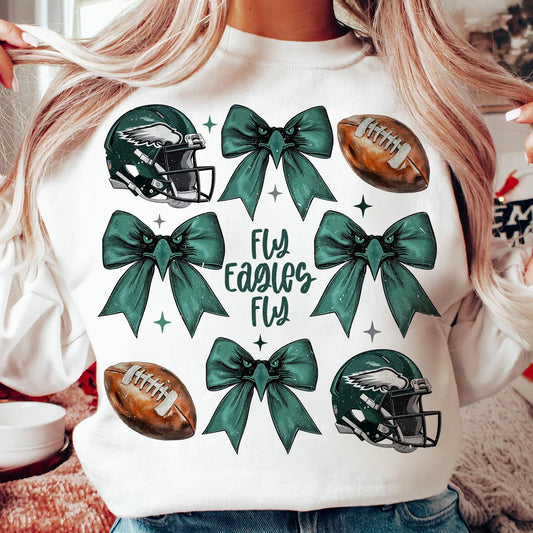 GIRLY EAGLES BOW SWEATSHIRT