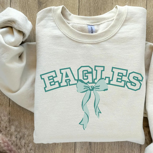 EAGLES GIRLY BOW SWEATSHIRT