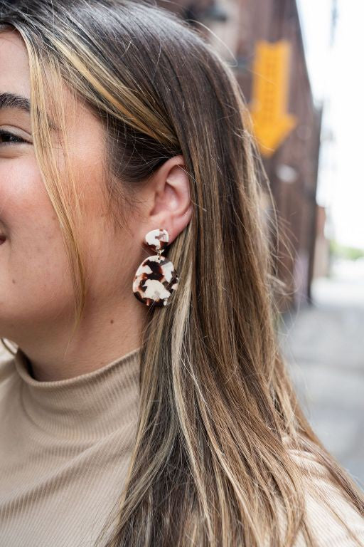 Penny Cowhide Earrings