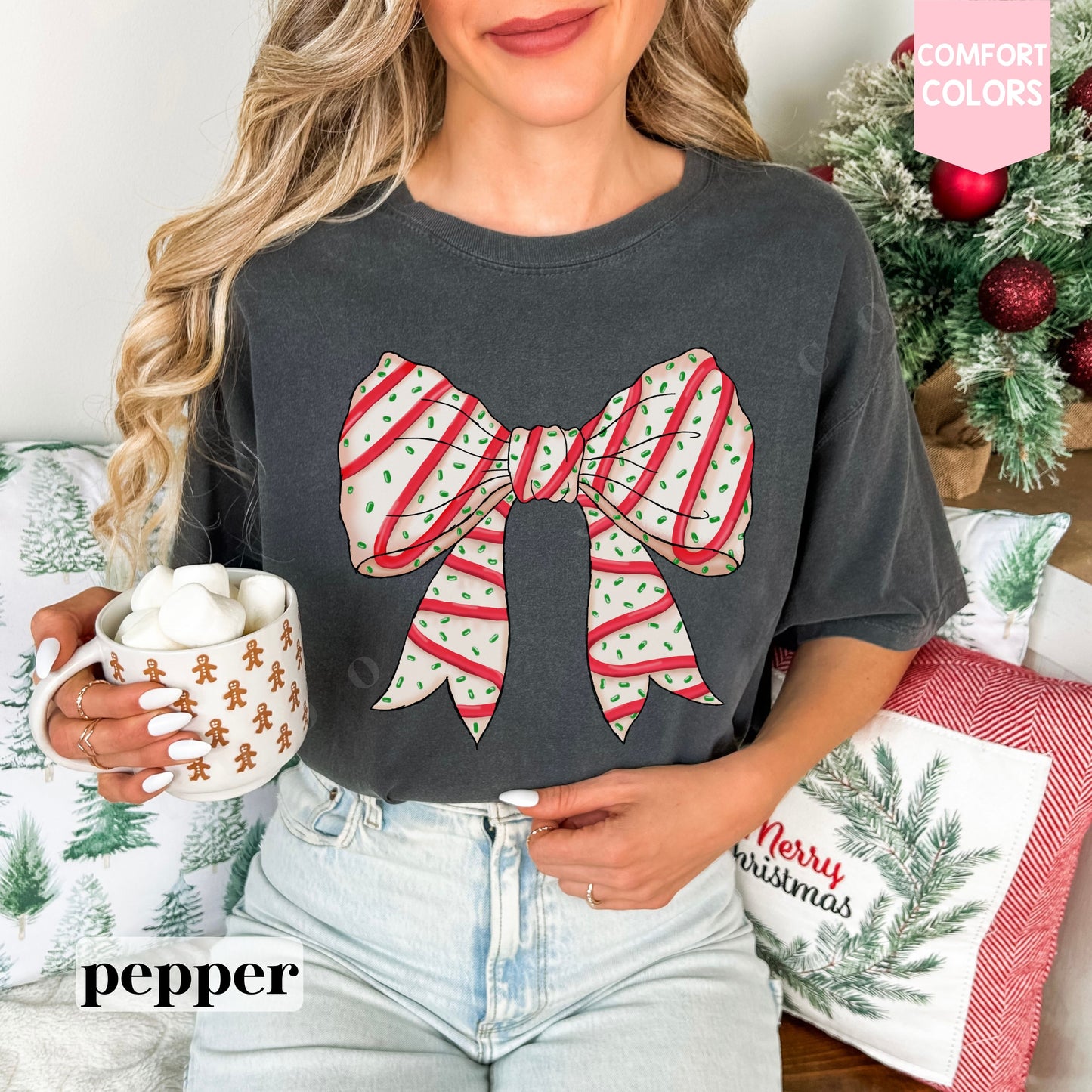 Coquette Christmas Cake Tee