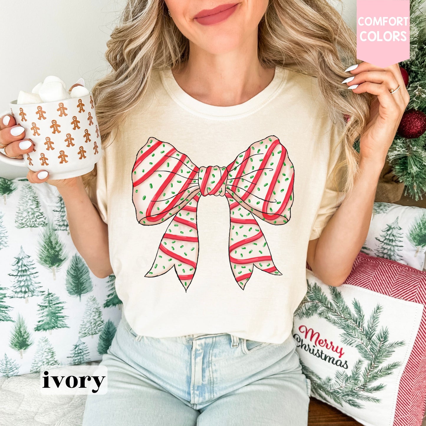Coquette Christmas Cake Tee