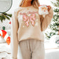 Merry Christmas Gingerbread Bow Sweatshirt