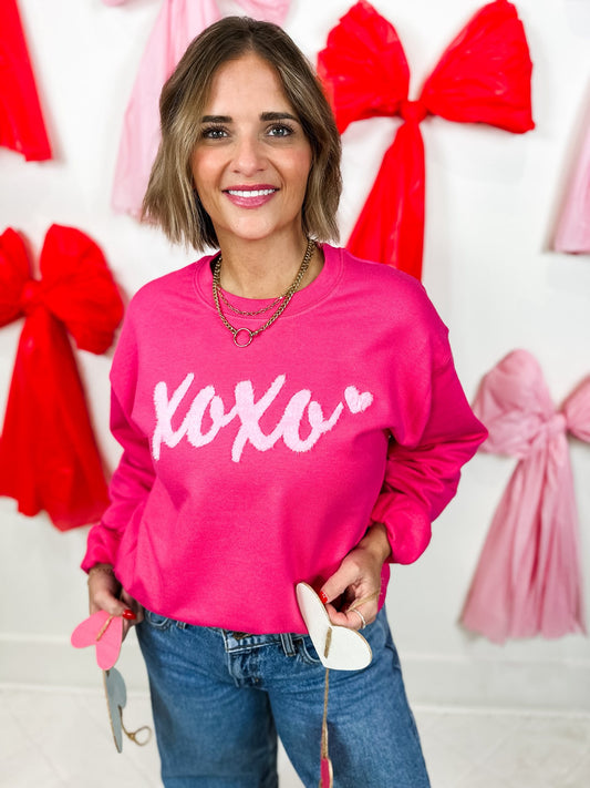 FLUFFY XOXO SWEATSHIRT - THIS WEEKEND ONLY