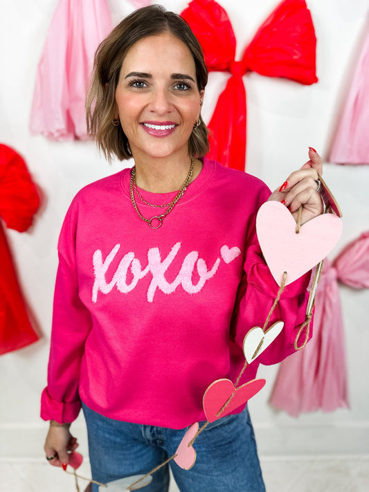 FLUFFY XOXO SWEATSHIRT - THIS WEEKEND ONLY