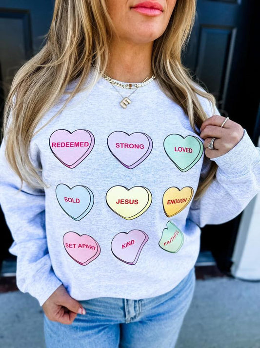 CANDY HEARTS SWEATSHIRT