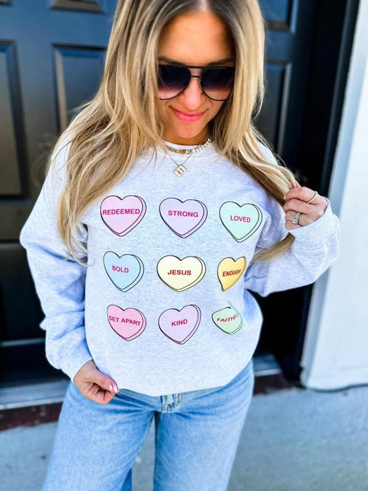 CANDY HEARTS SWEATSHIRT