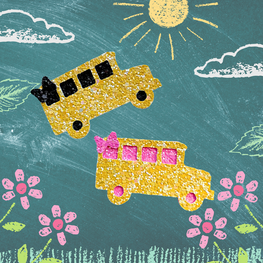School Bus Glitter Bow Pre-Order