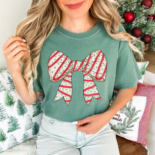 Coquette Christmas Cake Tee