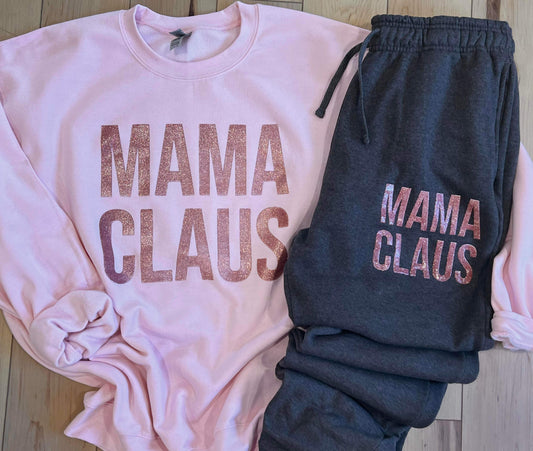 Preppy Mama Claus Crew Jogger Set