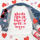 VALENTINE ALPHABET I LOVE YOU TODDLER TEE