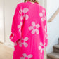 Enough Anyways Floral Cardigan in Pink