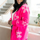 Enough Anyways Floral Cardigan in Pink