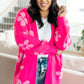 Enough Anyways Floral Cardigan in Pink